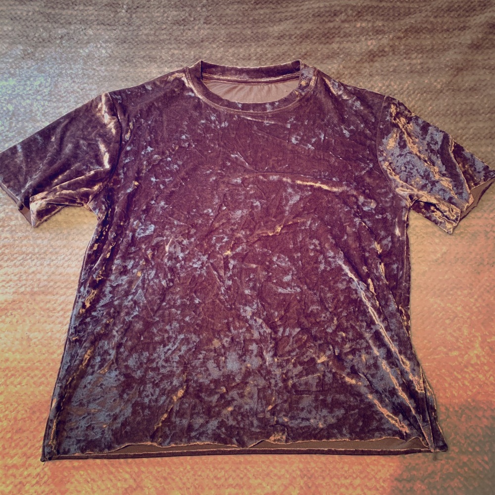 Crushed velvet t-shirt